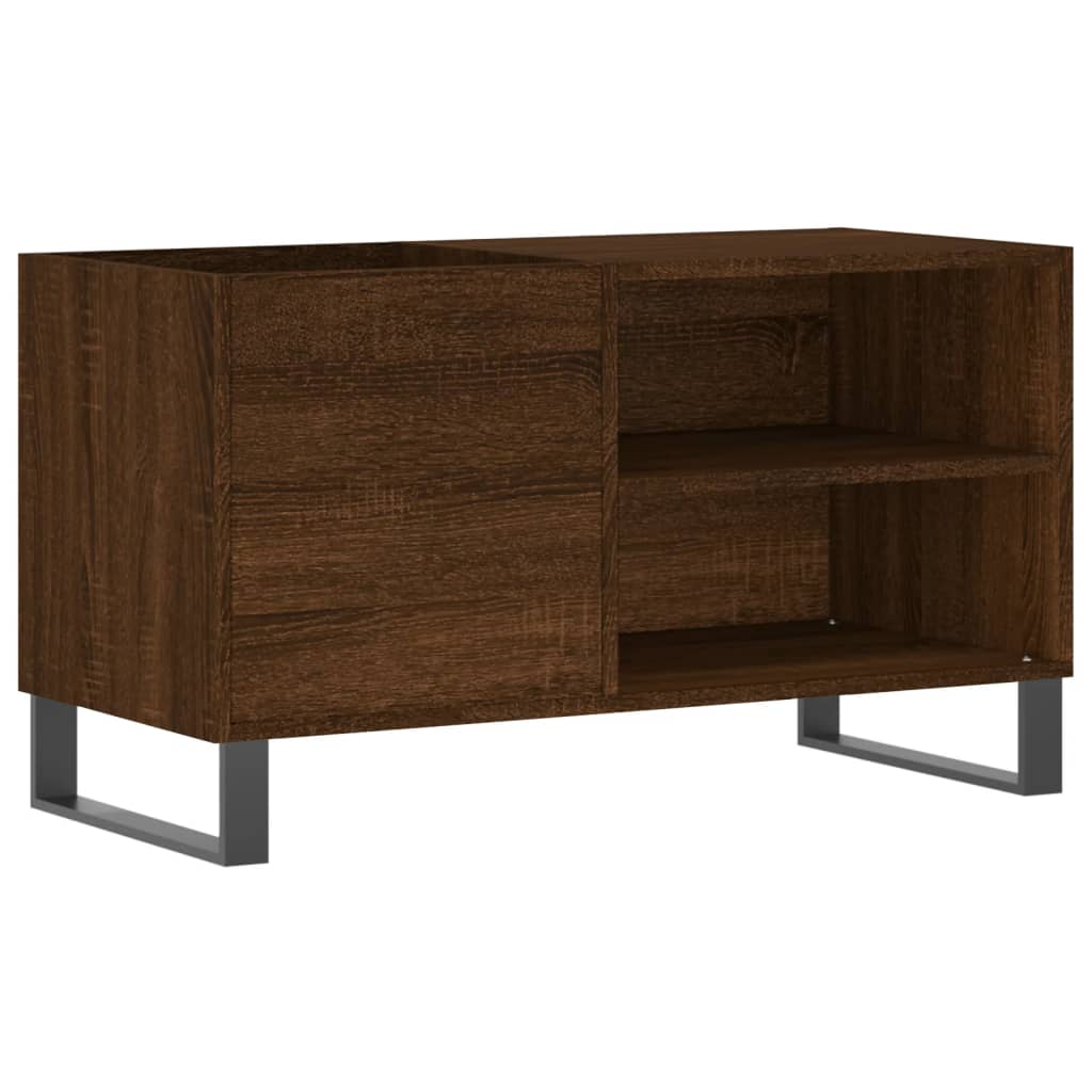 Vidaxl platenkast 85x38x48 cm bewerkt hout bruin eikenkleur
