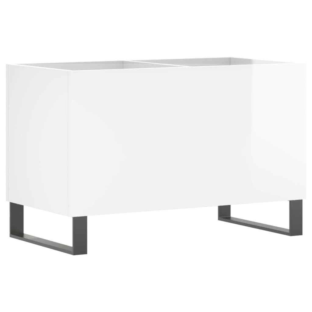 Vidaxl platenkast 74,5x38x48 cm bewerkt hout hoogglans wit