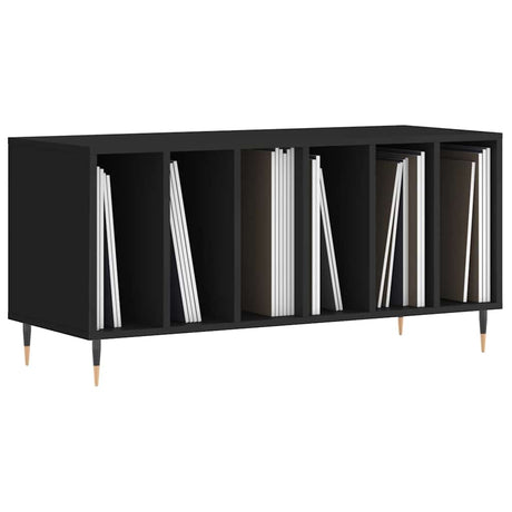 Vidaxl platenkast 100x38x48 cm bewerkt hout zwart