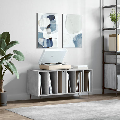 Vidaxl platenkast 100x38x48 cm bewerkt hout betongrijs
