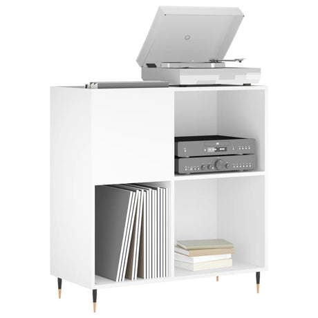 Vidaxl platenkast 84,5x38x89 cm bewerkt hout wit