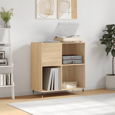 Vidaxl platenkast 84,5x38x89 cm bewerkt hout sonoma eikenkleurig