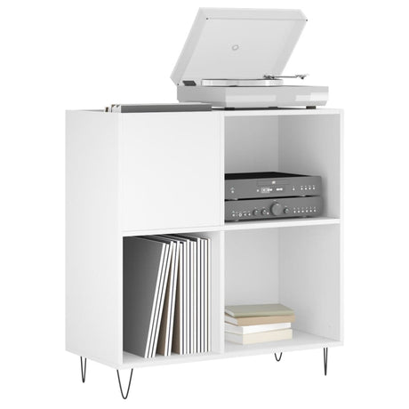 Vidaxl platenkast 84,5x38x89 cm bewerkt hout wit