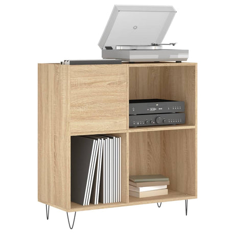 Vidaxl platenkast 84,5x38x89 cm bewerkt hout sonoma eikenkleurig