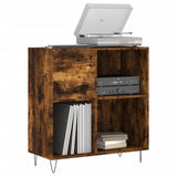 Vidaxl platenkast 84,5x38x89 cm bewerkt hout gerookt eikenkleurig