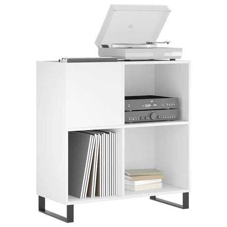 Vidaxl platenkast 84,5x38x89 cm bewerkt hout wit