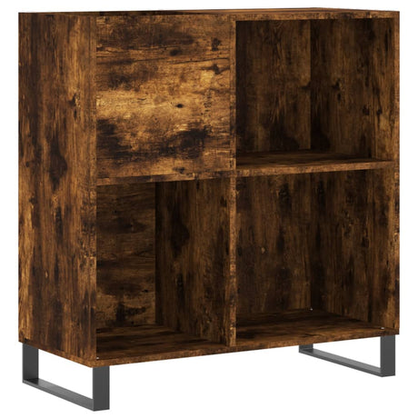 Vidaxl platenkast 84,5x38x89 cm bewerkt hout gerookt eikenkleurig