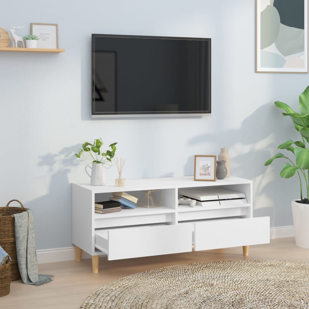 Vidaxl tv-meubel 100x34,5x44,5 cm bewerkt hout wit