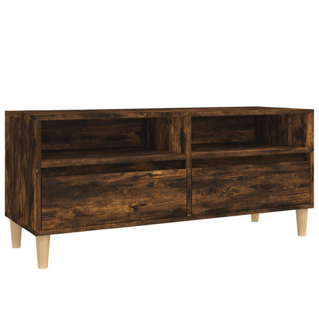 Vidaxl tv-meubel 100x34,5x44,5 cm bewerkt hout gerookt eikenkleurig