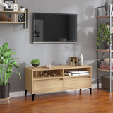Vidaxl tv-meubel 100x34,5x44,5 cm bewerkt hout sonoma eikenkleurig