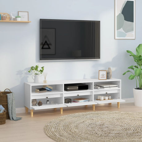 Vidaxl tv-meubel 150x30x44,5 cm bewerkt hout wit