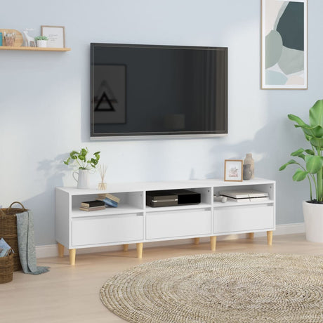 Vidaxl tv-meubel 150x30x44,5 cm bewerkt hout wit