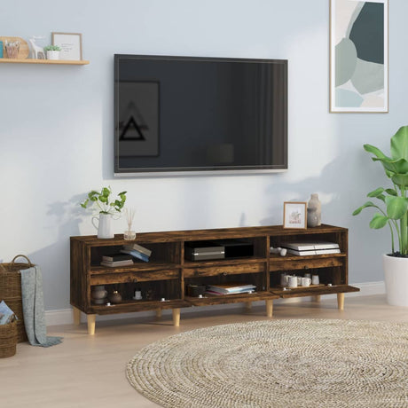 Vidaxl tv-meubel 150x30x44,5 cm bewerkt hout gerookt eikenkleurig