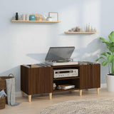 Vidaxl platenkast 121x38x48 cm bewerkt hout bruin eikenkleur