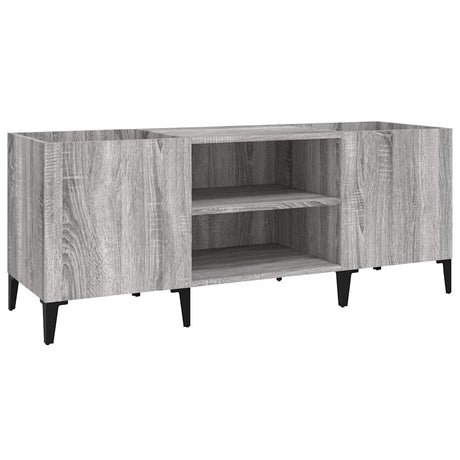 Vidaxl platenkast 121x38x48 cm bewerkt hout grijs sonoma eikenkleurig