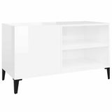 Vidaxl platenkast 84,5x38x48 cm bewerkt hout hoogglans wit