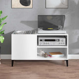 Vidaxl platenkast 84,5x38x48 cm bewerkt hout hoogglans wit