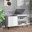 Vidaxl platenkast 84,5x38x48 cm bewerkt hout hoogglans wit
