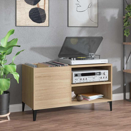 Vidaxl platenkast 84,5x38x48 cm bewerkt hout sonoma eikenkleurig