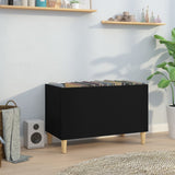 Vidaxl platenkast 74,5x38x48 cm bewerkt hout zwart