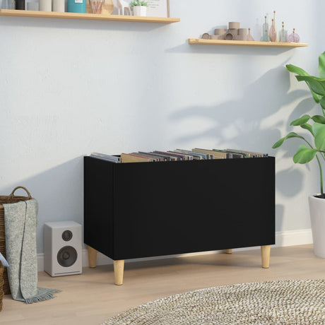 Vidaxl platenkast 74,5x38x48 cm bewerkt hout zwart