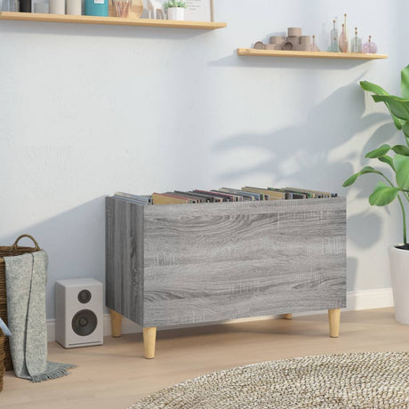 Vidaxl platenkast 74,5x38x48 cm bewerkt hout grijs sonoma eikenkleurig