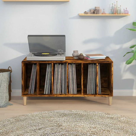 Vidaxl platenkast 100x38x48 cm bewerkt hout gerookt eikenkleurig
