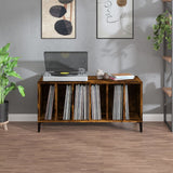Vidaxl platenkast 100x38x48 cm bewerkt hout gerookt eikenkleurig