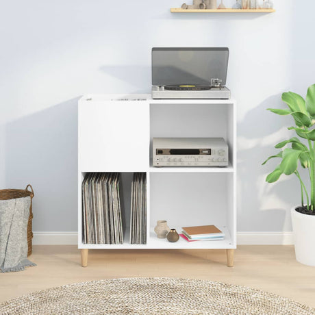 Vidaxl platenkast 84,5x38x89 cm bewerkt hout wit