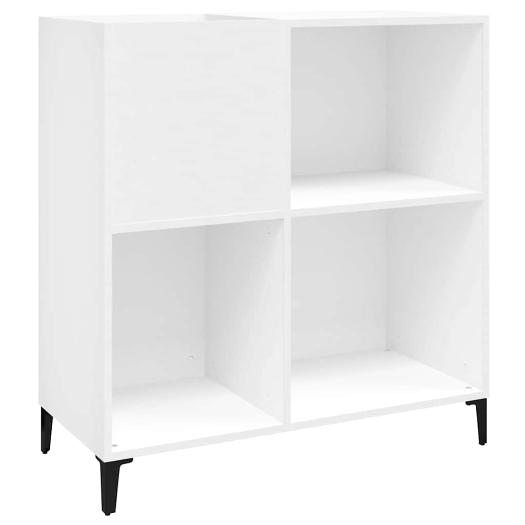 Vidaxl platenkast 84,5x38x89 cm bewerkt hout wit