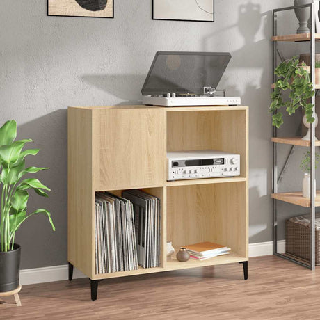 Vidaxl platenkast 84,5x38x89 cm bewerkt hout sonoma eikenkleurig
