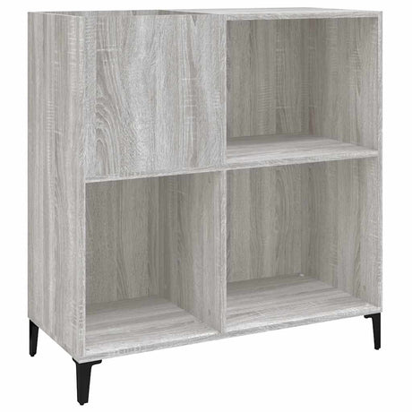 Vidaxl platenkast 84,5x38x89 cm bewerkt hout grijs sonoma eikenkleurig