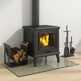 Vidaxl vuurplaats glazen plaat transparant 80 x 50 cm glas