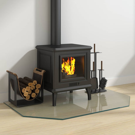 Vidaxl vuurplaats glazen plaat transparant 100 x 60 cm glas