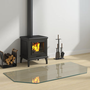 Vidaxl vuurplaats glazen plaat doorzichtig 120 x 60 cm glas