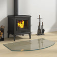 Vidaxl vuurplaats glazen plaat doorzichtig 80 x 50 cm glas