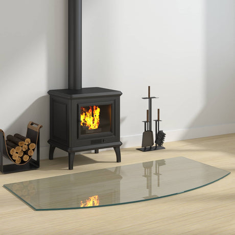 Vidaxl vuurplaats glazen plaat doorzichtig 120 x 60 cm glas