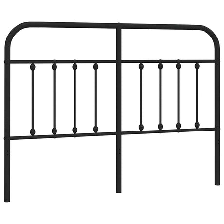 Vidaxl vervangend hoofdbord metaal zwart 135 cm