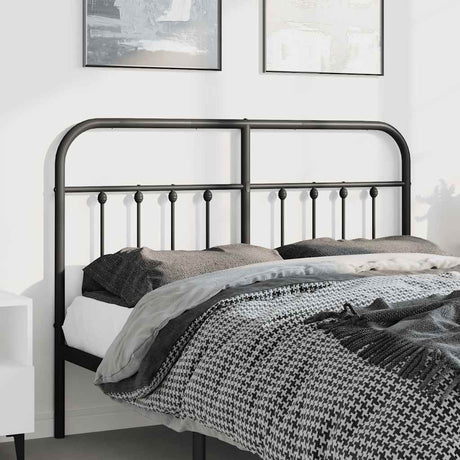 Vidaxl vervangend hoofdbord metaal zwart 135 cm