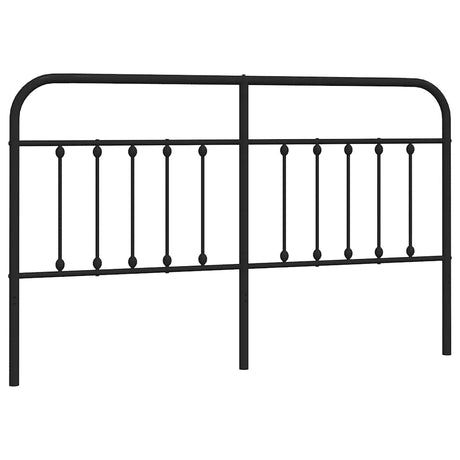 Vidaxl vervangend hoofdbord metaal zwart 160 cm