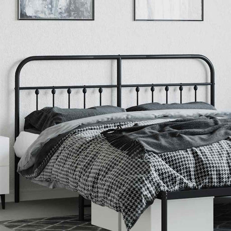 Vidaxl vervangend hoofdbord metaal zwart 160 cm