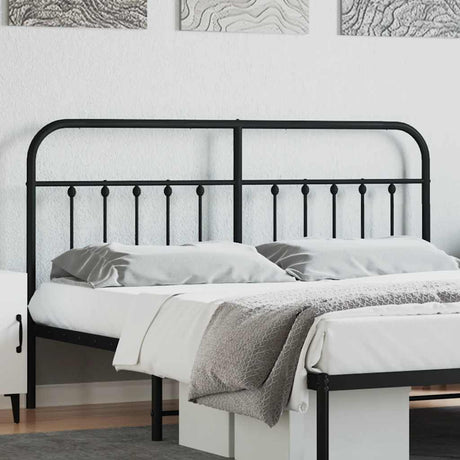 Vidaxl vervangend hoofdbord metaal zwart 160 cm
