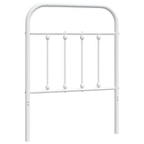 Vidaxl vervangend hoofdbord metaal wit 75 cm