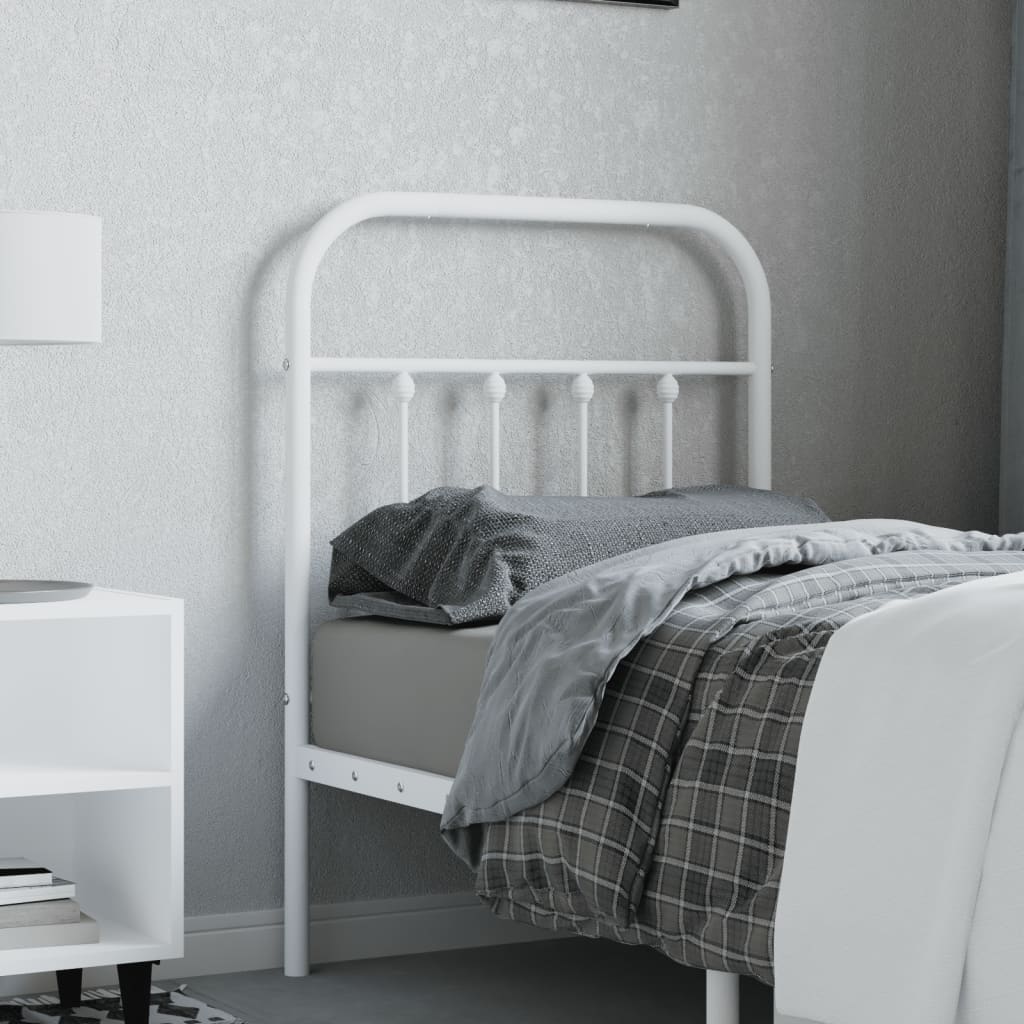 Vidaxl vervangend hoofdbord metaal wit 75 cm