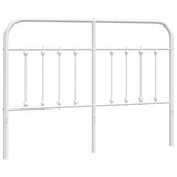 Vidaxl vervangend hoofdbord metaal wit 135 cm