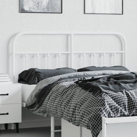 Vidaxl vervangend hoofdbord metaal wit 140 cm