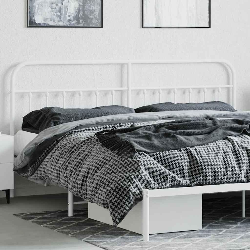 Vidaxl vervangend hoofdbord metaal wit 200 cm