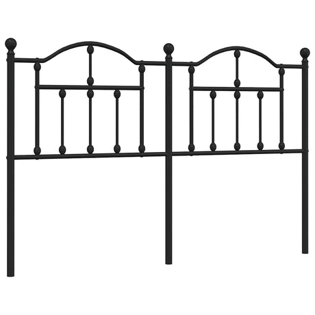 Vidaxl vervangend hoofdbord 150 cm metaal zwart
