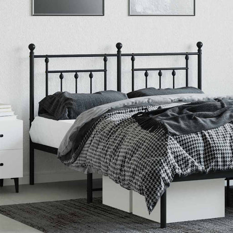 Vidaxl vervangend hoofdbord 140 cm metaal zwart