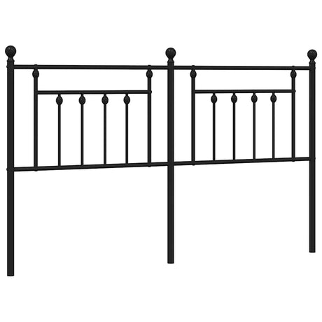 Vidaxl vervangend hoofdbord 180 cm metaal zwart